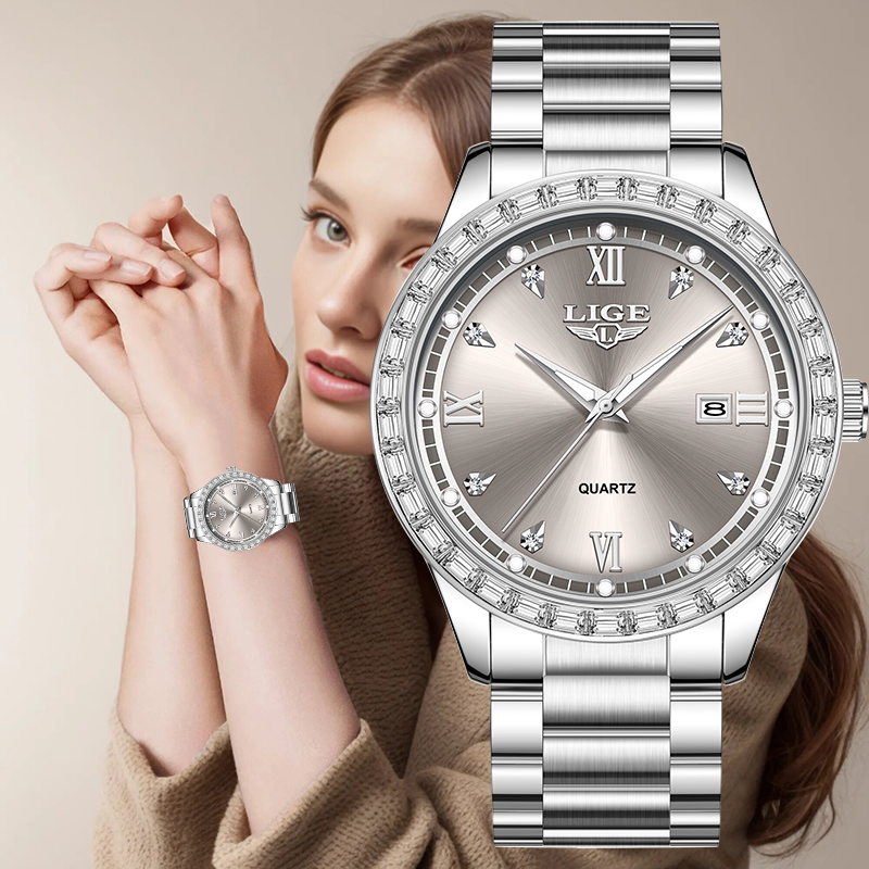 Luxury Watch Uk - LIGE Quartz Wristwatch 2026 Luxury Women's