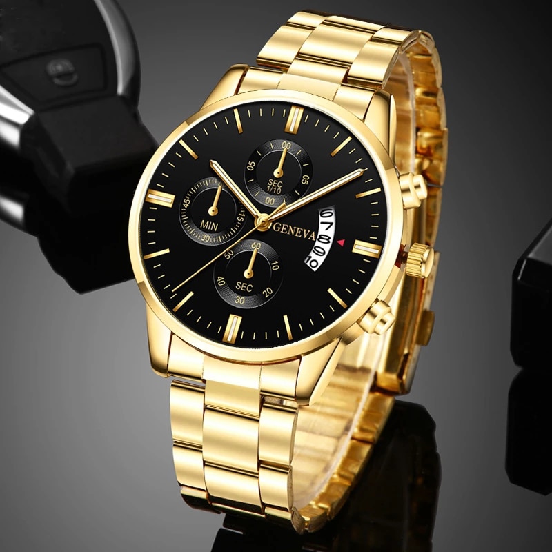 Luxury Watch Logos - 2023 Fashion Men Gold Stainless Steel