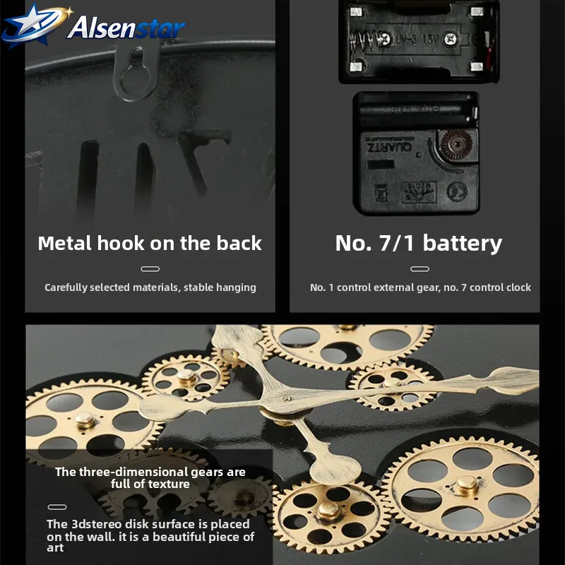 Luxury Industrial Gear Wall Cl - Luxury Watch Wall Clock review and price