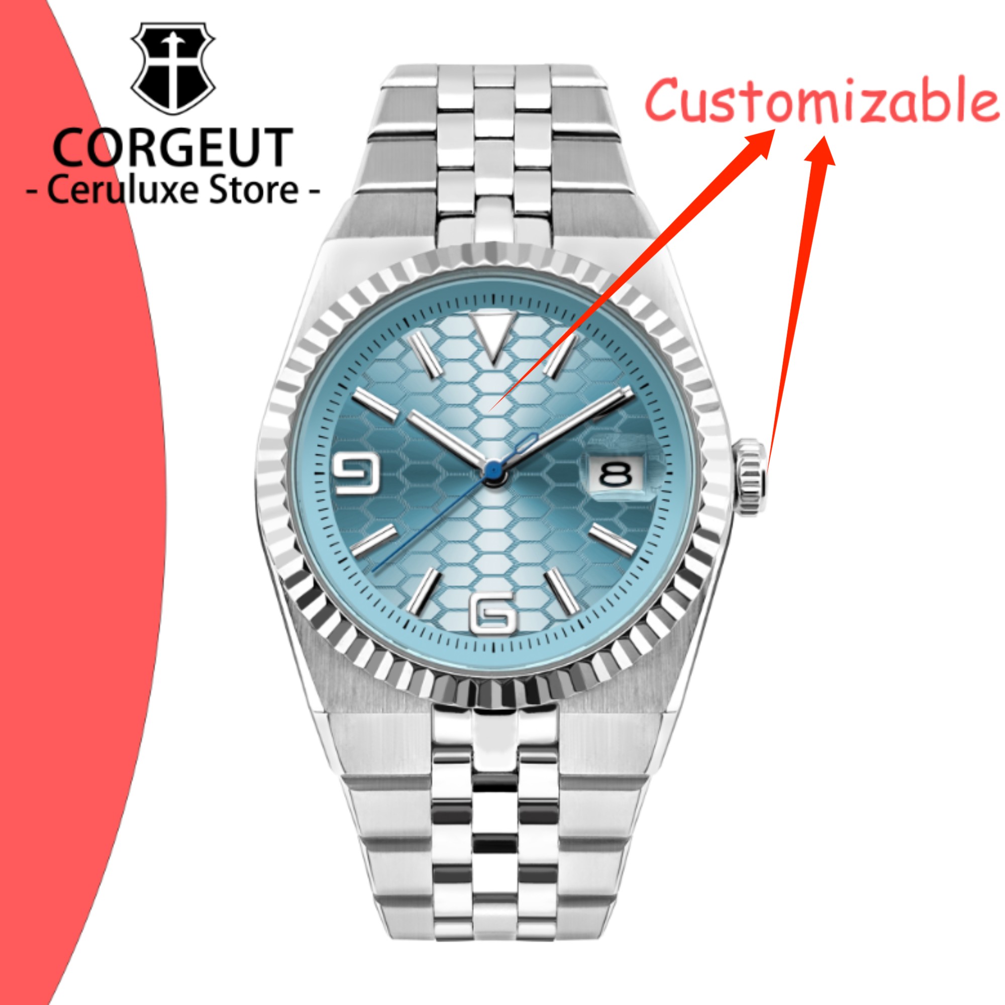 CUSTOM Logo Diy 40mm NH35 Mech - Luxury Watch Logos review and price