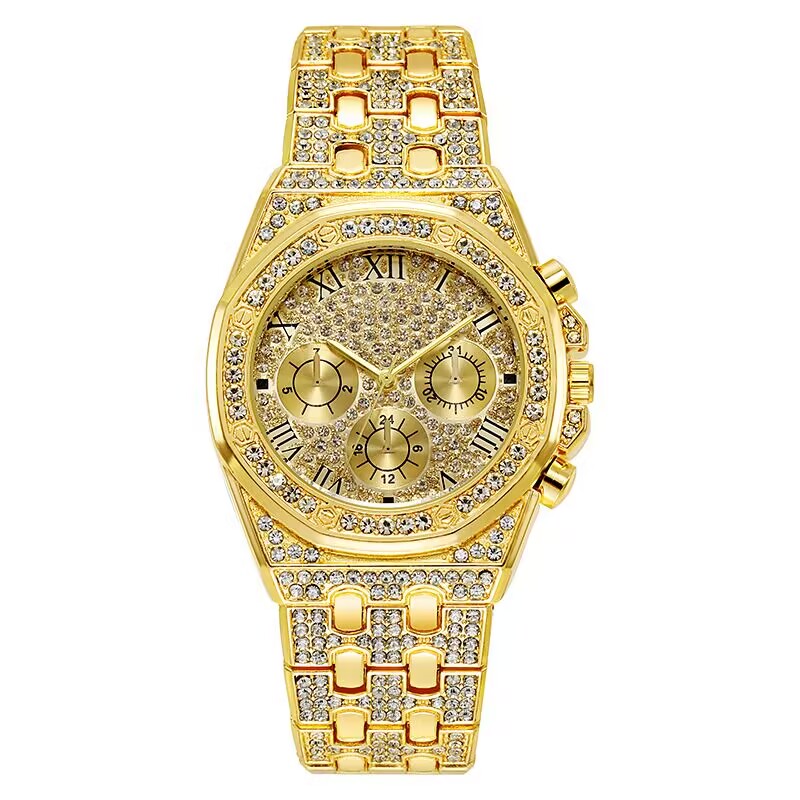 1pc Hip Hop Full Of Rhinestone - Luxury Watch Sale review and price