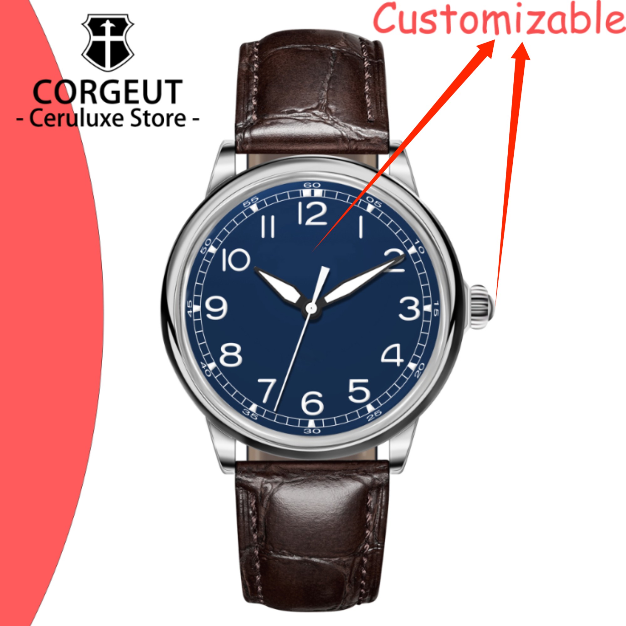 CUSTOM Logo 41mm MIYOTA8215 Au - Luxury Watch Logos review and price