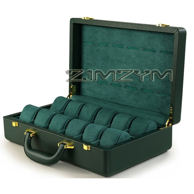 12 Slots Watch Box Mens Watche - Luxury Watch Holder review and price